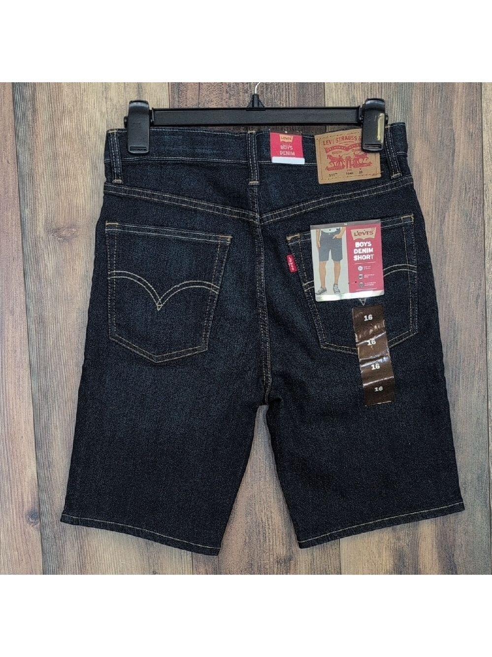 NWT Levi's 511 Kids Dark Denim Jean Shorts                                  M113